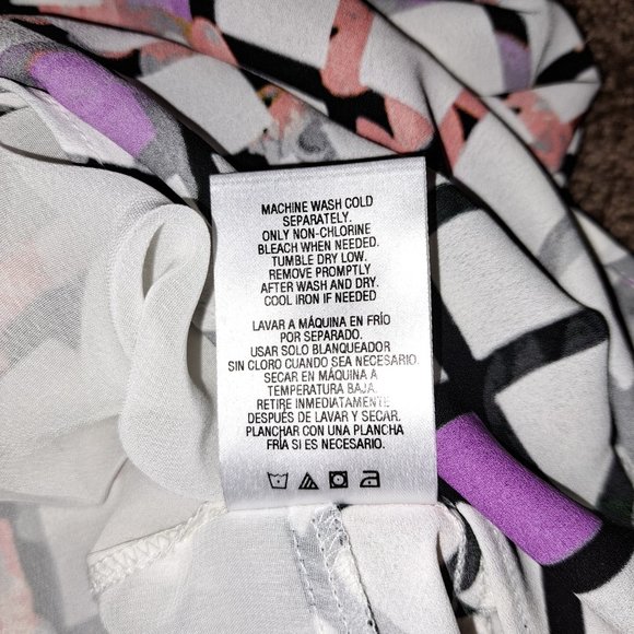 Metaphor Women's Sleeveless Top  White Multicolor Size L - Picture 8 of 8